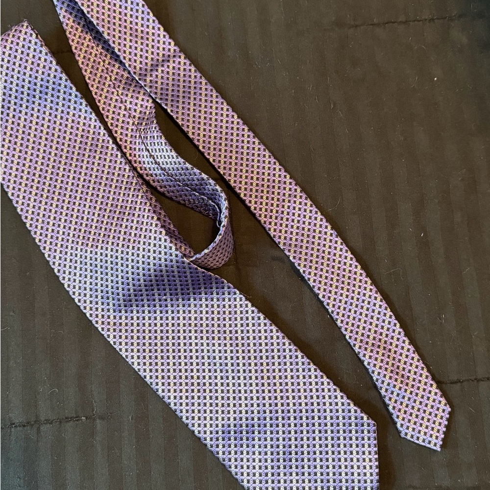 Haggar Purple and Blue Geometric Men's Tie